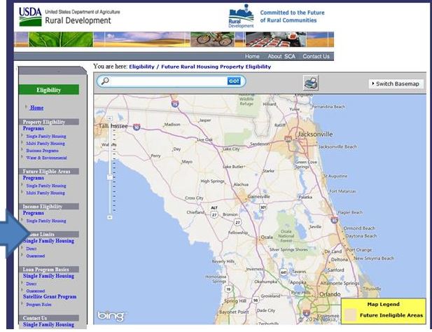 Usda Eligibility Map Florida Florida Map 2018